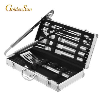 Best Quality Promotional Outdoor Barbecue Charcoal Tool Set Knife And Fork Bbq 18 Pcs Tools