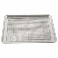 BPA Free JCCR-1318 13"x18"x1" roasting metal sheet pan with cooling rack